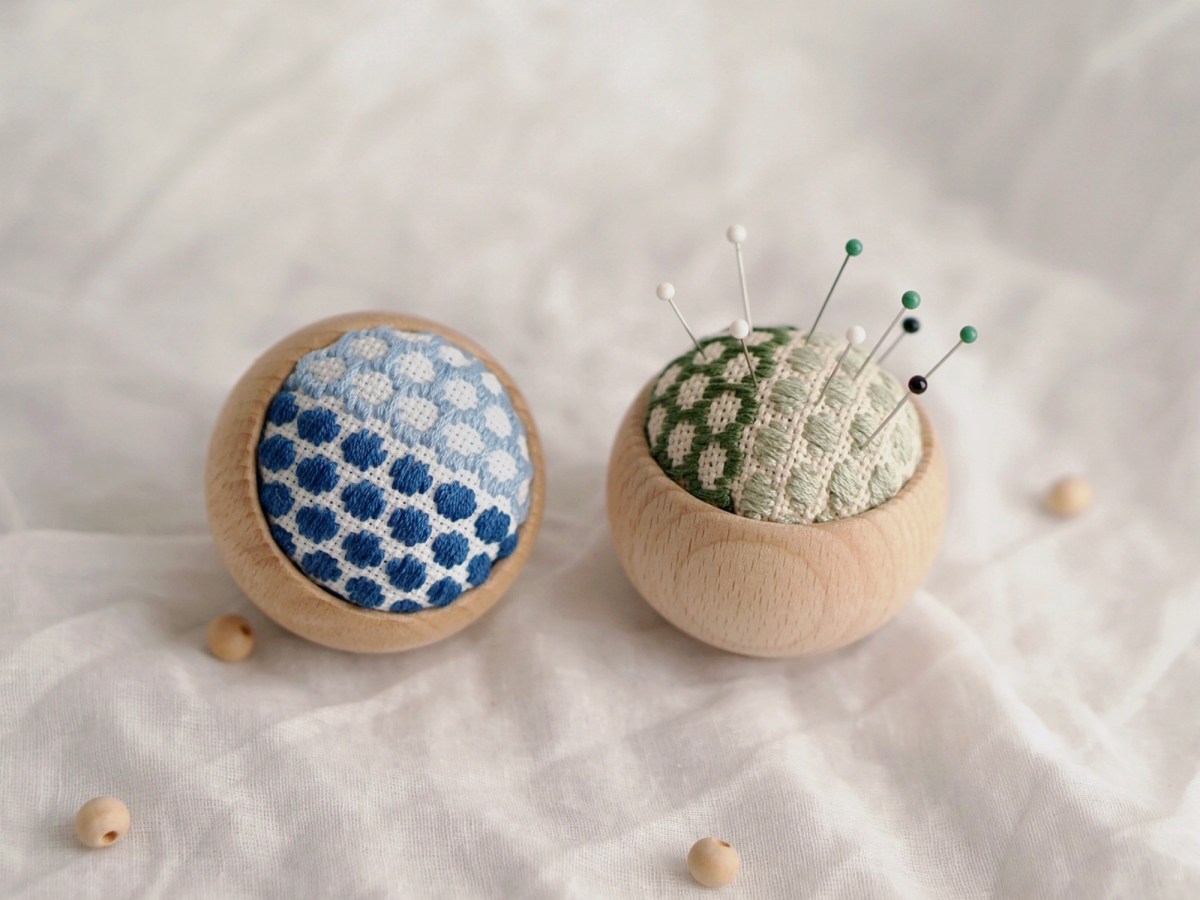 Kogin Embroidery Pincushion